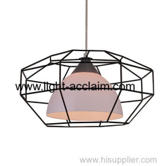 Metal wire chandelier Edison light bulb