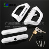 Zinc alloy sliding door handle with key for double style powder coated