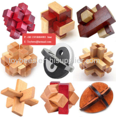 IQ 3D Wooden Brain Teaser Burr Interlocking Puzzle Game Toy for Adult Child Wooden Toy