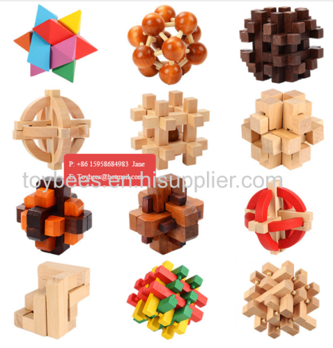  DIY-3D-Construction-Intelligence-Wood-Lock-Jigsaw-Wooden-Puzzle-Toys-Kids-Adult  DIY-3D-Construction-Intelligence-Wood-