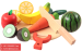 Kids Role Play Kitchen Wooden Fruit Vegetable Food Cutting Toy Set Wooden Toy