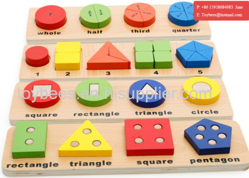 Wooden Educational toy English Alphabet digital learning puzzle wood letters figures for preschool kids