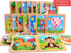 wooden toys Toy Gifts Wooden Puzzle Educational Developmental Baby Kids Training Toys