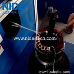 Single working station automatic stator end coil lacing machine