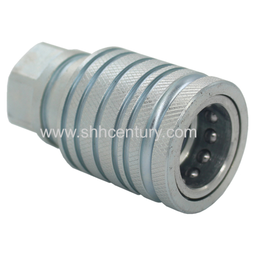 Metric Thread Carbon Steel Hydraulic Quick Connect Couplings For Tractor Pull-Push Type