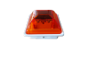 Red traffic warning lights for guardrails