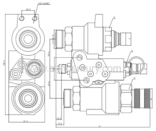 HDB Block Quick Disconnect Coupling Bobcat Block Coupling