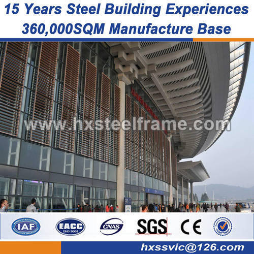 construction of steel structures engineered metal buildings Q235B steel
