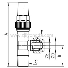 Brass Angle Valve for Cold Room