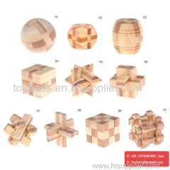 IQ 3D Wooden Brain Teaser Burr Interlocking Puzzle Game Toy for Adult Child Wooden Toy