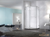 Frameless Shower Enclosure Simple Style Shower Room with Diamond Shape Shower Cabin for Home