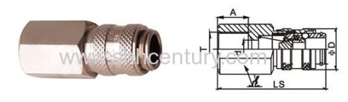 Brass QKD-X Pneumatic Quick Release Couplings Quick Disconnect Coupler Single Hand Operation