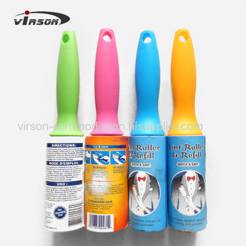 40sheets Custom Plastic Handle Clothes Cleaning Lint Roller 