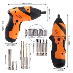 Cheap LED Working Light Folded Handle Tools Set Drill Kit Cordless Electric Screwdriver for Solar Installation Work