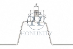 Honunity Technology Aluminum Standing Seam clamp for solar metal roof mounting