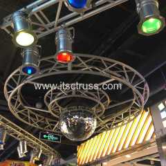 Lighting Trussing Circles Floating in Underground Shopping Mall