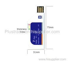 Disposable type PDF temperature data logger for food using