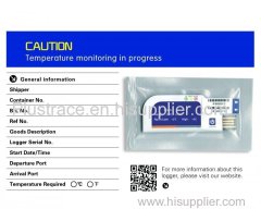 Disposable type PDF temperature data logger for food using