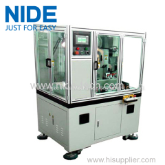 Automatic Servo motor armature commutator turning mahcineby flat belt