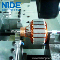 Automatic Servo motor armature commutator turning mahcineby flat belt