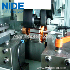 Automatic Servo motor armature commutator turning mahcineby flat belt