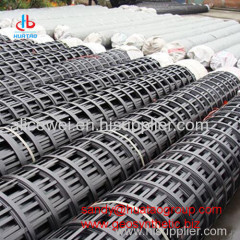 High strength steel-piastic material geogrid