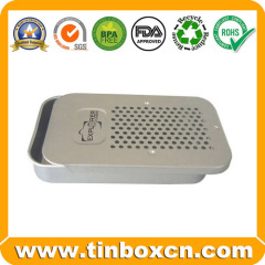 Rectangular Sliding Tin Container Slide Tin Box Metal Food Tin