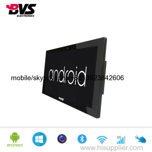 VESA mount 15.6 inch fanless android 6.0 system advertising display with bluetooth and wifi