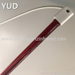 Single tube quartz carbon infrared heating lamp for thermoforming