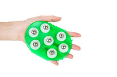 hand held body massager roller rolling joint massage gloves/massage brush