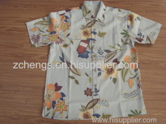 men's silk cotton linen shirt