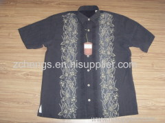 men's silk cotton linen shirt