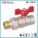 Brass Gas Ball Valve with Red Butterfly Handle Mxm