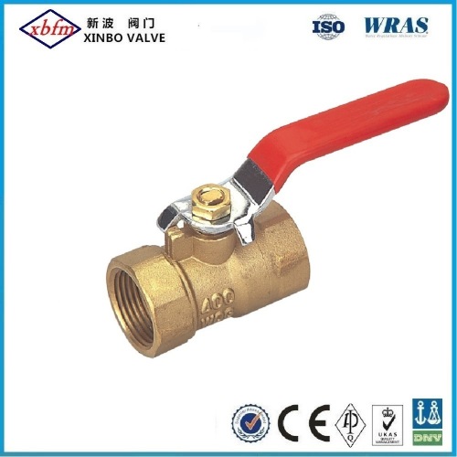 Brass Gas Ball Valve with Red Butterfly Handle Mxm