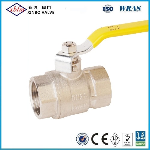 Full Port Brass Ball Valve with Steel Lever Handle