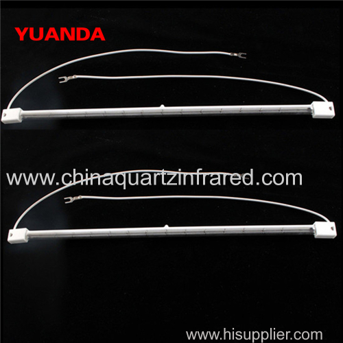 White quartz halogen infrared heater lamp