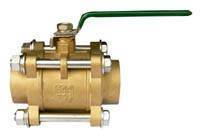 Brass 3PCS Ball Valve with Stainless Steel Bolt