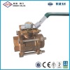 3 PCS Bronze   Ball Valve with Lockable Handle