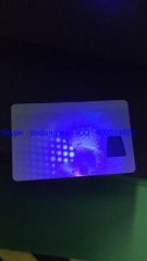 New York ID card with UV light