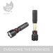 4 AAA Battery Powered led Work Light 3W COB LED retractable flashlight