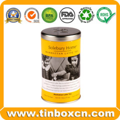 Metal Tea Canister Tea Can for Metal Food Packaging Round Tea Tin Box