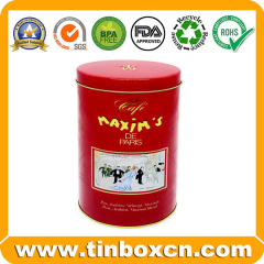 Round Chocolate Tin Box for Food Packaging Metal Chocolate Can