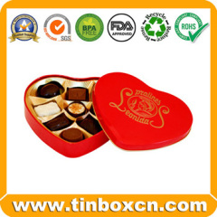 Round Chocolate Tin Box for Food Packaging Metal Chocolate Can