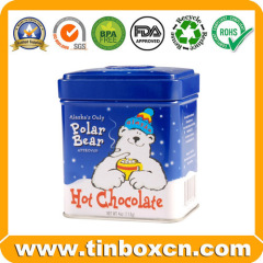 Round Chocolate Tin Box for Food Packaging Metal Chocolate Can