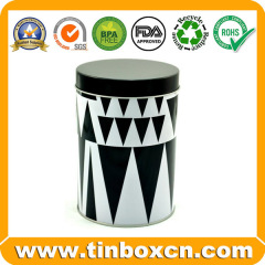 Round Tin Coffee Metal Can with Food Grade Coffee Tin