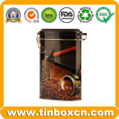 Round Tin Coffee Metal Can with Food Grade Coffee Tin