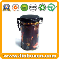 Round Tin Coffee Metal Can with Food Grade Coffee Tin