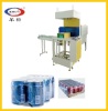 Automatic sleeve wrapping and shringing machine for Bottled drinks