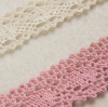 New Design 100% Cotton 0.67&quot; Pink and White Lace Trim for Lady Lingerie