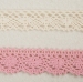 New Design 100% Cotton 0.67" Pink and White Lace Trim for Lady Lingerie